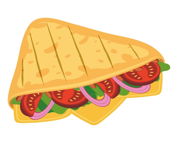 Free vector delicious quesadilla mexican food