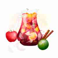 Free vector delicious sangria drink illustration