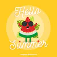 Free vector delicious summer fruit background