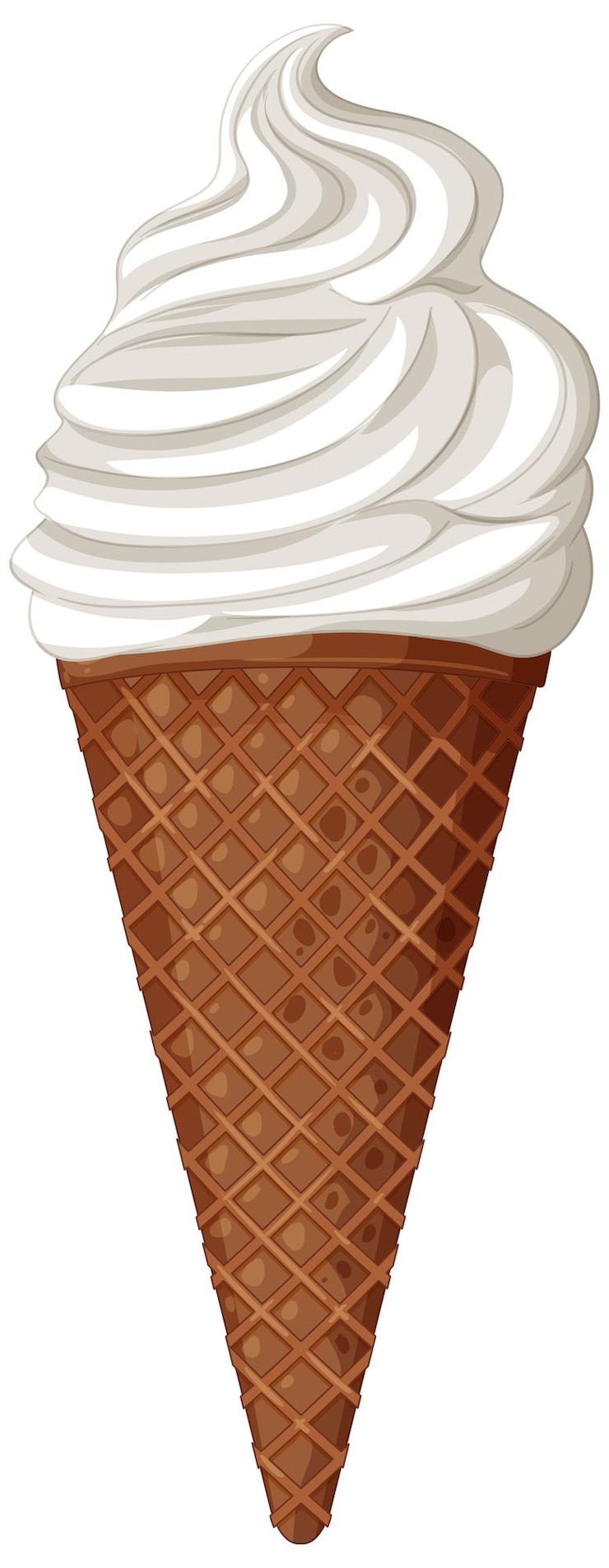 Free Vector delicious vanilla ice cream cone