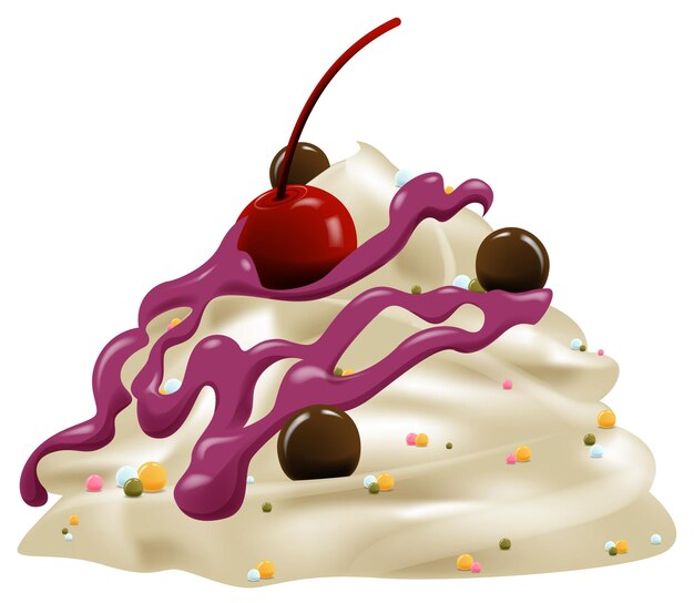 Delicious Whipped Cream and Cherry Treat