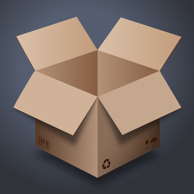 Free vector delivery box design