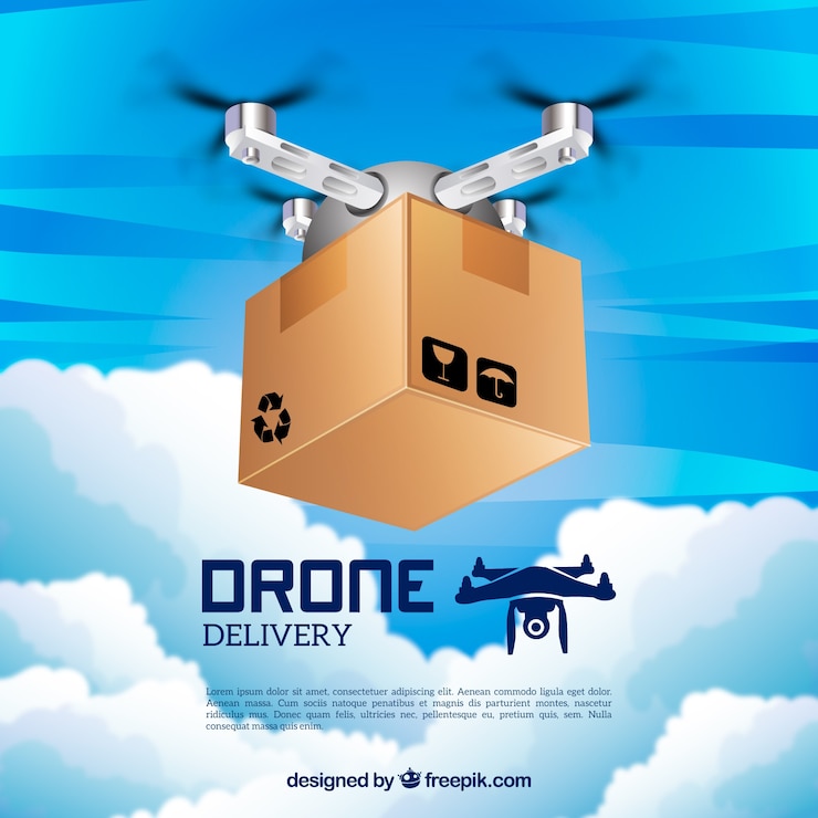 Free Vector delivery drone design
