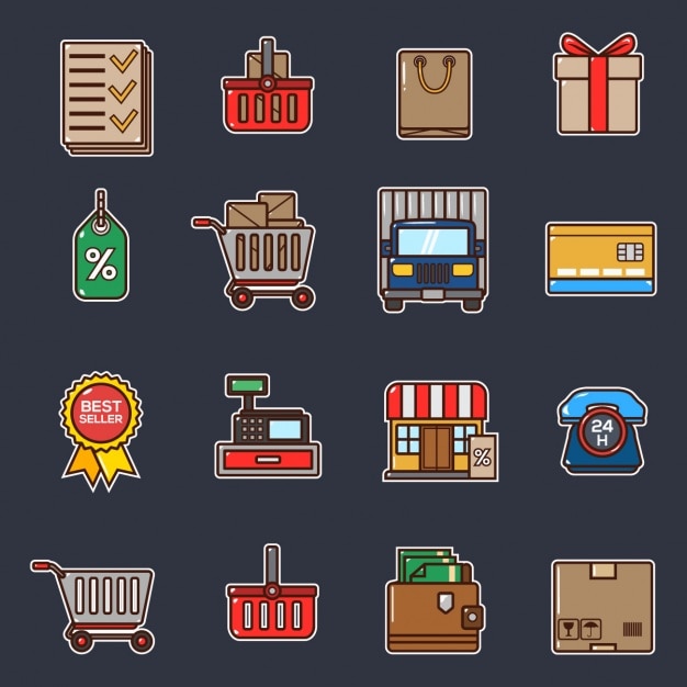 Free vector delivery elements collection