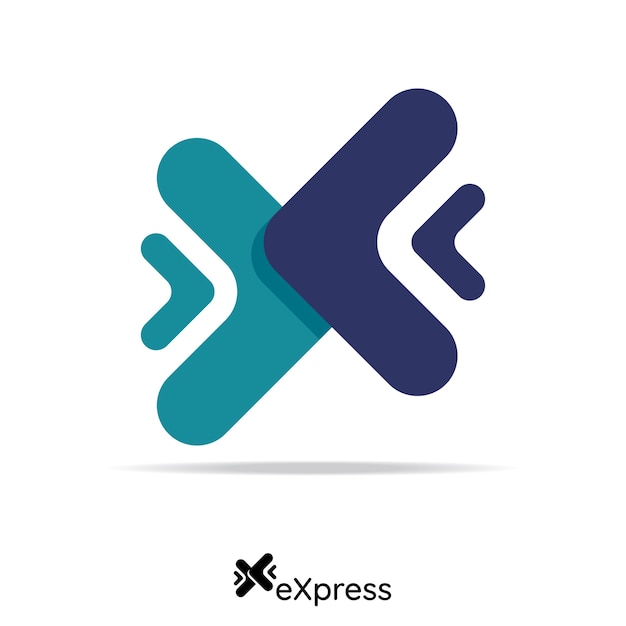 Delivery logistic logo. letter x logo concept.