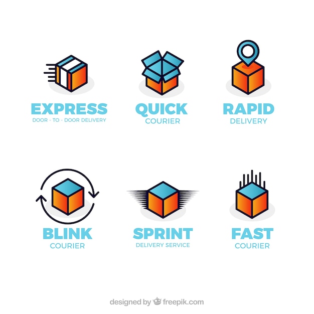 Delivery logos collection for companies