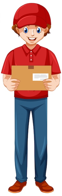 Free vector delivery man wearing uniform