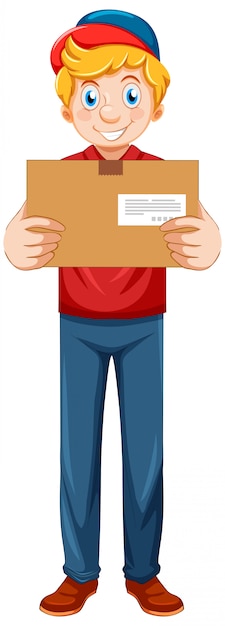 Free vector delivery man wearing uniform