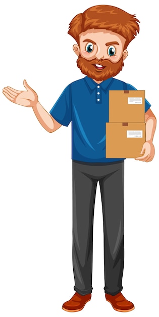 Free vector delivery man wearing uniform