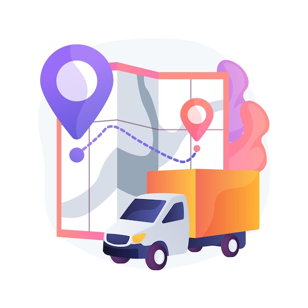 Free vector delivery point abstract concept illustration