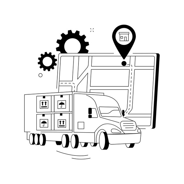 Delivery point abstract concept vector illustration