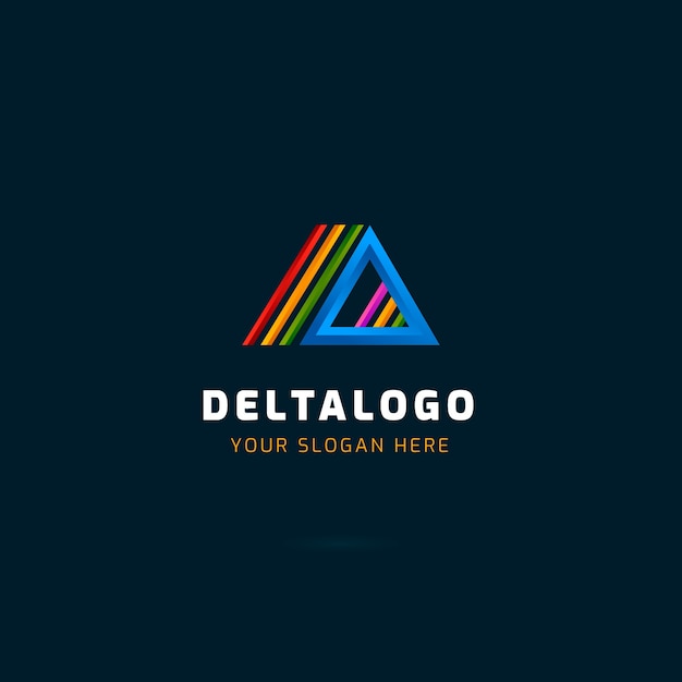 Vettore gratuito design del logo aziendale delta