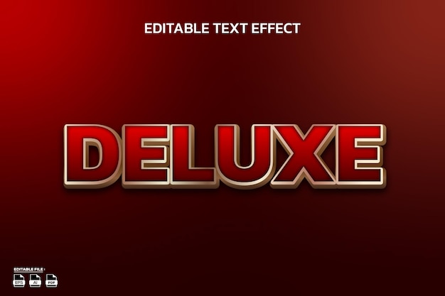 Free vector deluxe editable text effect