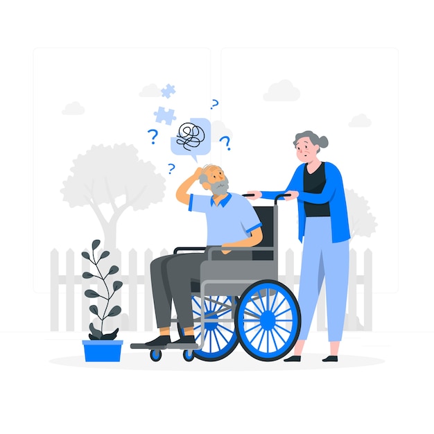 Free vector dementia concept illustration