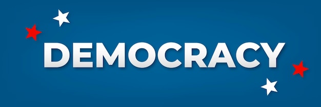 Free vector democracy message word font typography