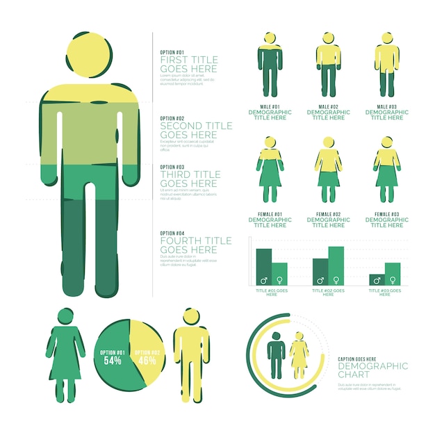 Demographic chart design template