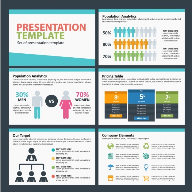 Free Vector demography infographic template