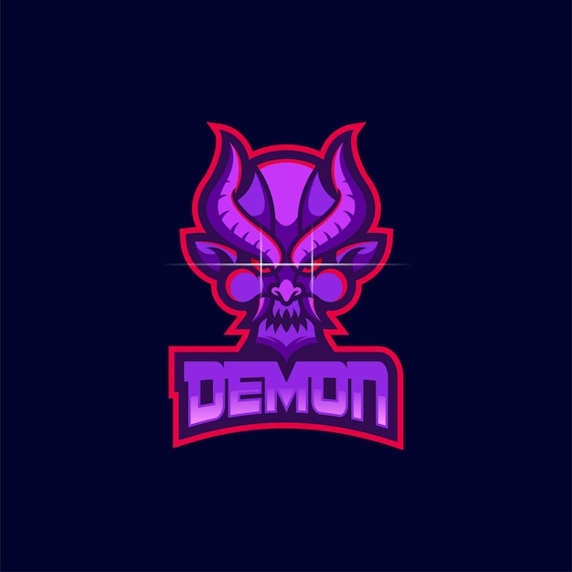 Vettore gratuito demon esport logo