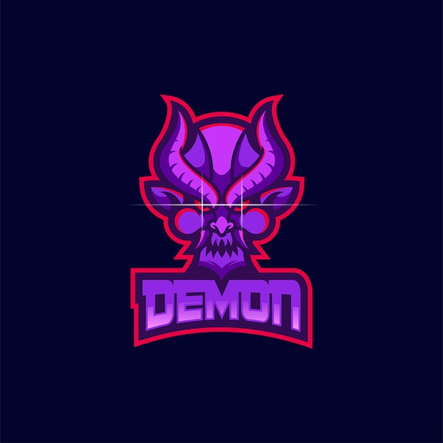 無料ベクター demon esportロゴ