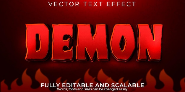 Demon text effect editable horror and blood text style