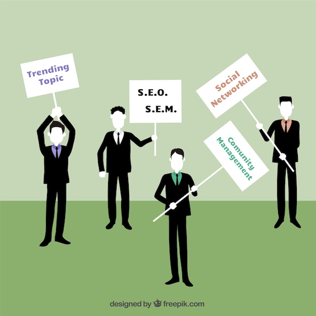 Free vector demonstrator businessmen