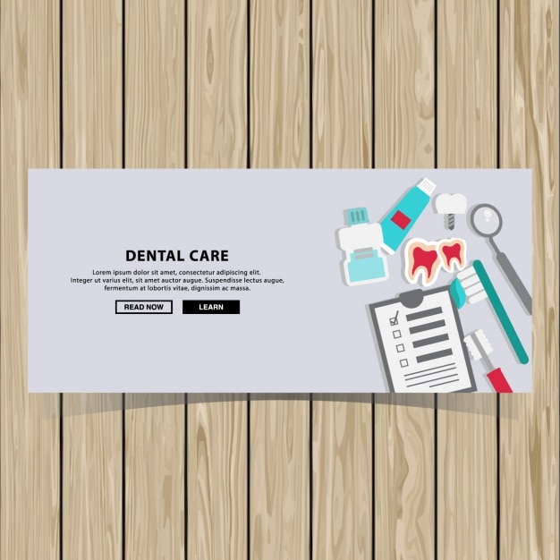 Free vector dental care banner design