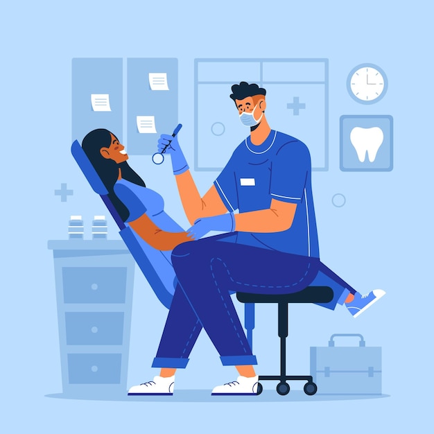 Free vector dental care concept illustrated