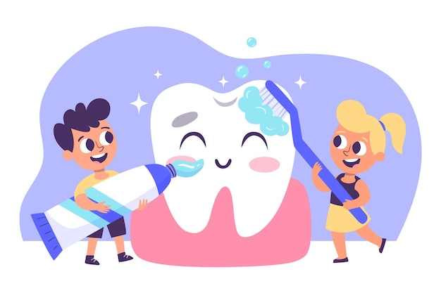 Dental care concept illustration