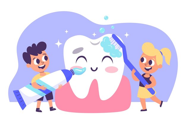 Иллюстрация концепции стоматологической помощи