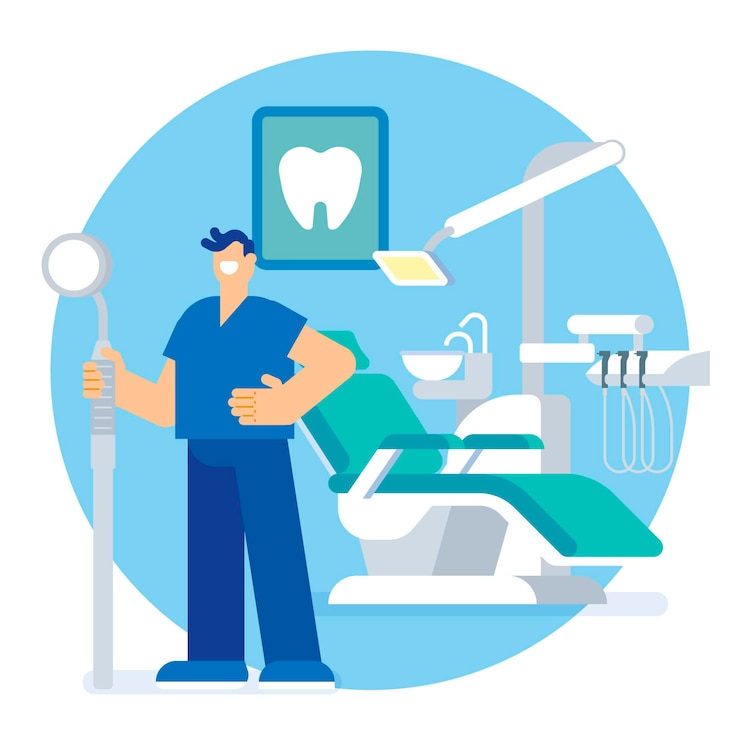 Free Vector dental care concept illustration