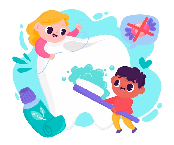 Free Vector dental care concept illustration