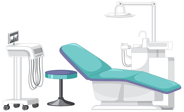 Dental chair on white background