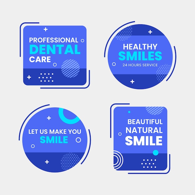 Dental clinic badges template design