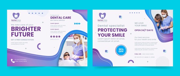 Dental clinic brochure template design