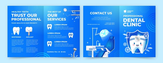 dental clinic brochure template design