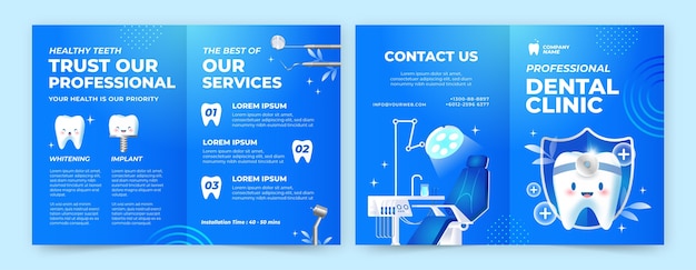 dental clinic brochure template design