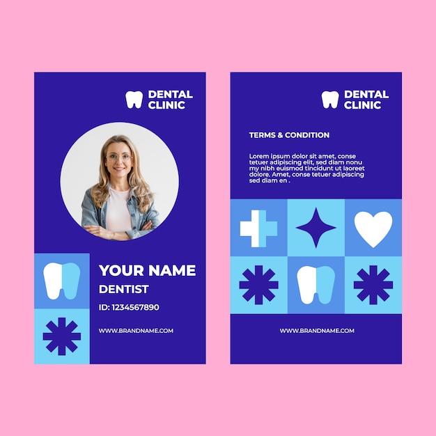 Dental clinic id card template design