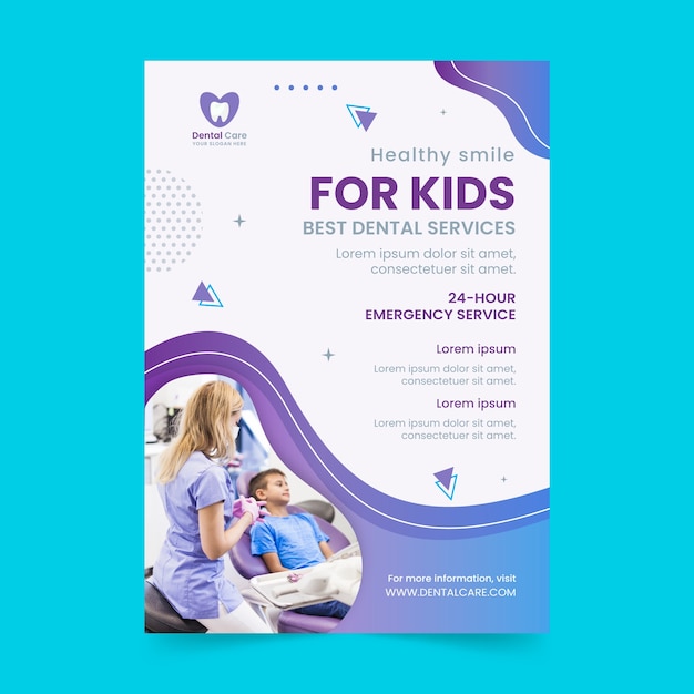 Dental clinic poster template design