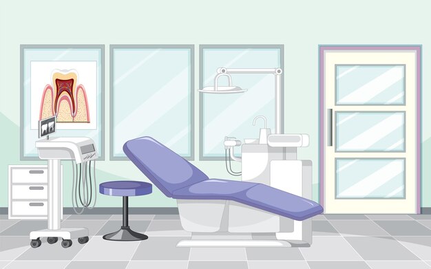 Интерьер комнаты стоматологической клиники