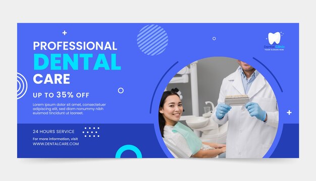 Dental clinic sale banner template design