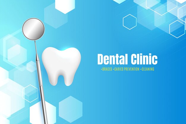 Dental clinic with abstract background