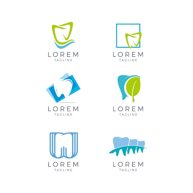 Free vector dental logo collection