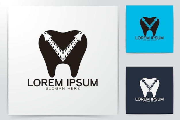 Dental logo Ideas. Inspiration logo design. Template Vector Illustration. Isolated On White Background