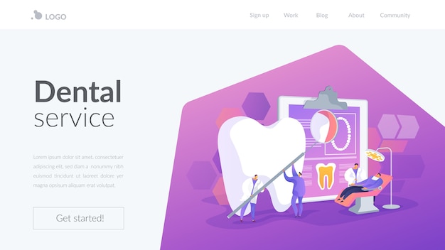 Dental service landing page template