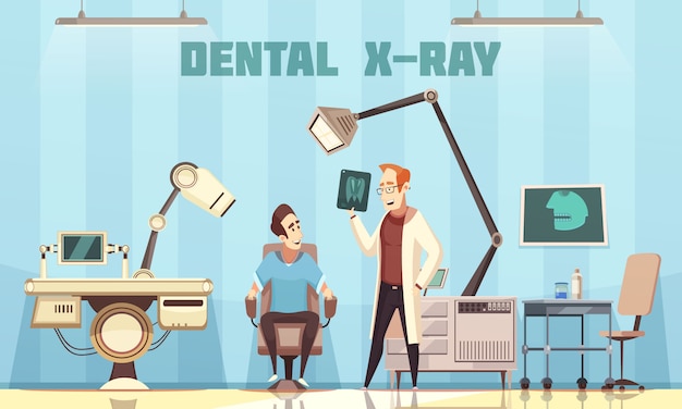 Free vector dental x-ray illustration