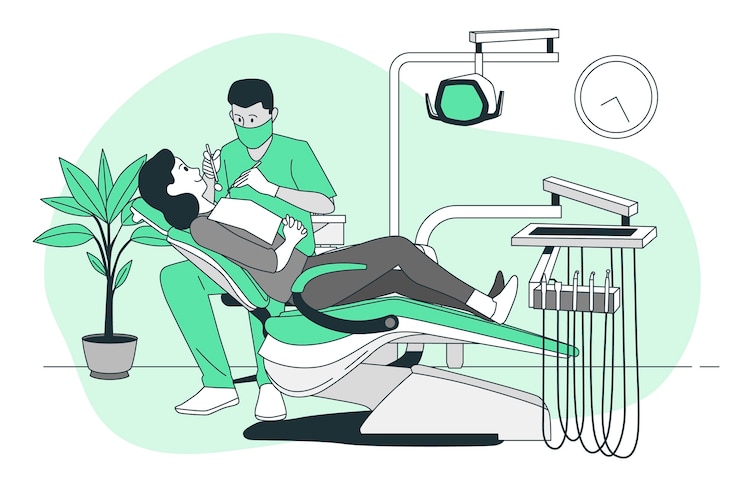 Free Vector dentist concept illustration