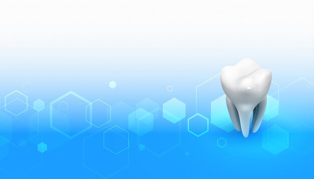 Dentist medical background with 3d tooth design