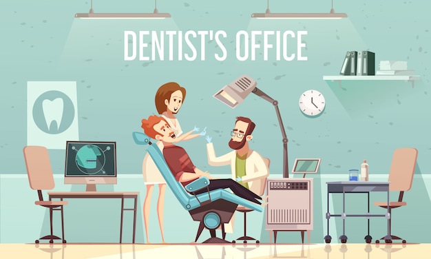 Dentist's office illustration