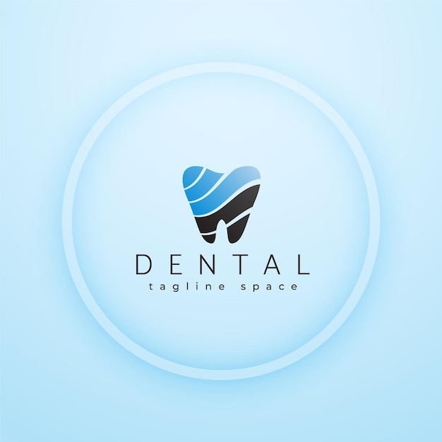 Vettore gratuito logo della clinica dentale dentofacciale per l'impianto dei denti