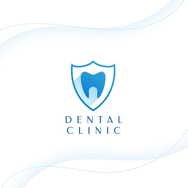 Vettore gratuito modello di logo della clinica dentale dentofacciale per l'allineamento dei denti